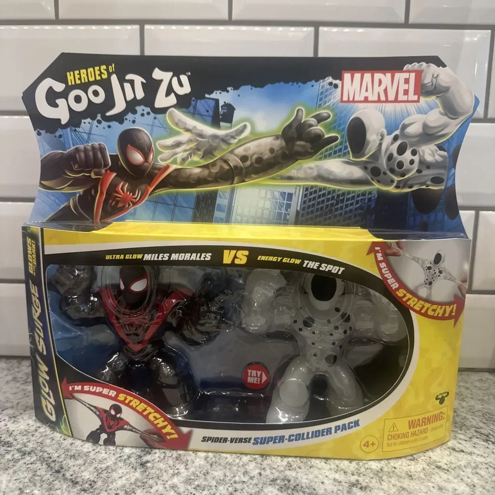 Heroes of Goo Jit Zu Marvel Glow Surge Spider-Verse Super Collider Pack New Toy‎